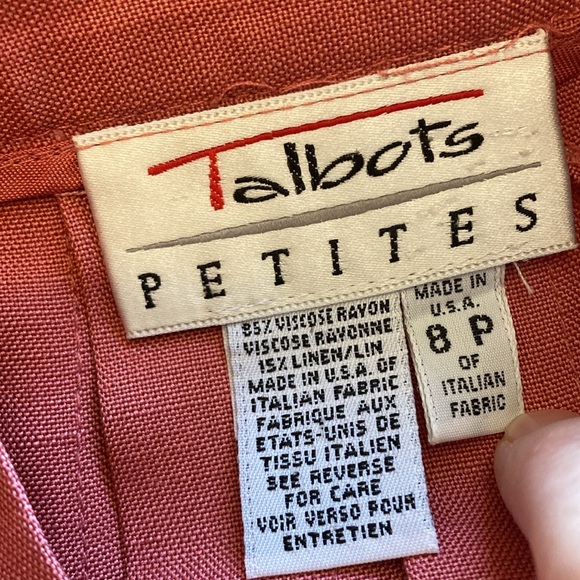 Talbot's Petites Womens Size 8P Pink Mini Tennis Skirt Pleated Prep Linen Blend - Picture 6 of 9